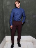 Ανδρικό παντελόνι LOREDO σε μπορντό 4557 - Image 2