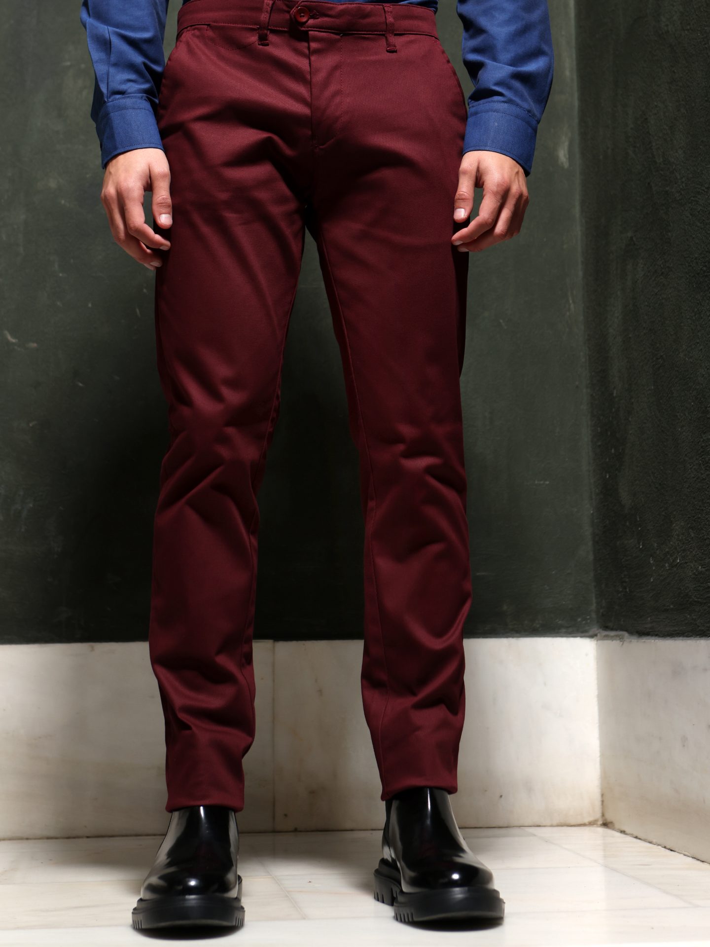 0439 Παντελόνι TRESOR OMERO 4543 Μπορντό - Image 1