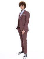 Παντελόνι σε ανοικτό μπορντό LUCAS 4541 - Image 3