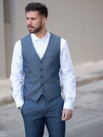 Ανδρικό Υφασμάτινο Γιλέκο LOUIS 9597 Μπλε