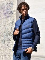 Ανδρικό Μπουφάν Αμάνικο 33-2132 Μπλε - Image 3