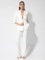 Γυναικείο Παντελόνι High Fit LARA 7696 Λευκό - Image 2