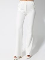 Γυναικείο Παντελόνι High Fit LARA 7696 Λευκό