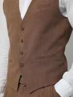 Ανδρικό Υφασμάτινο Γιλέκο OLIVER 9454 Καφέ - Image 3