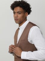 Ανδρικό Υφασμάτινο Γιλέκο OLIVER 9454 Καφέ - Image 2