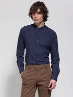 Πουκάμισο Με Μάο Γιακά MARAKES 33-7369 Μπλε Slim-fit - Image 4
