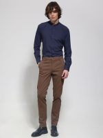 Πουκάμισο Με Μάο Γιακά MARAKES 33-7369 Μπλε Slim-fit - Image 2
