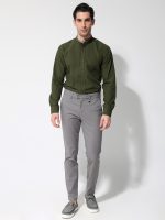 Πουκάμισο Με Μάο Γιακά MARAKES 33-7369 Χακί Slim-fit - Image 4