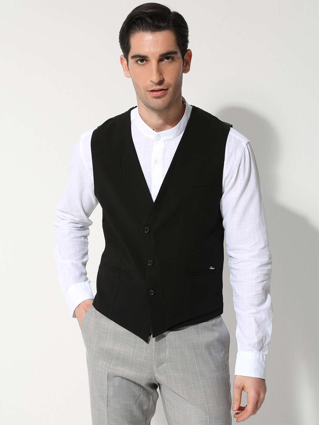 9429 ΜΑΥΡΟ (2) copy Ανδρικό Υφασμάτινο Γιλέκο RICARDO 9429 Μαύρο - Image 1