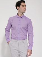 Πουκάμισο GENARO 33-7350 Μοβ Slim-fit