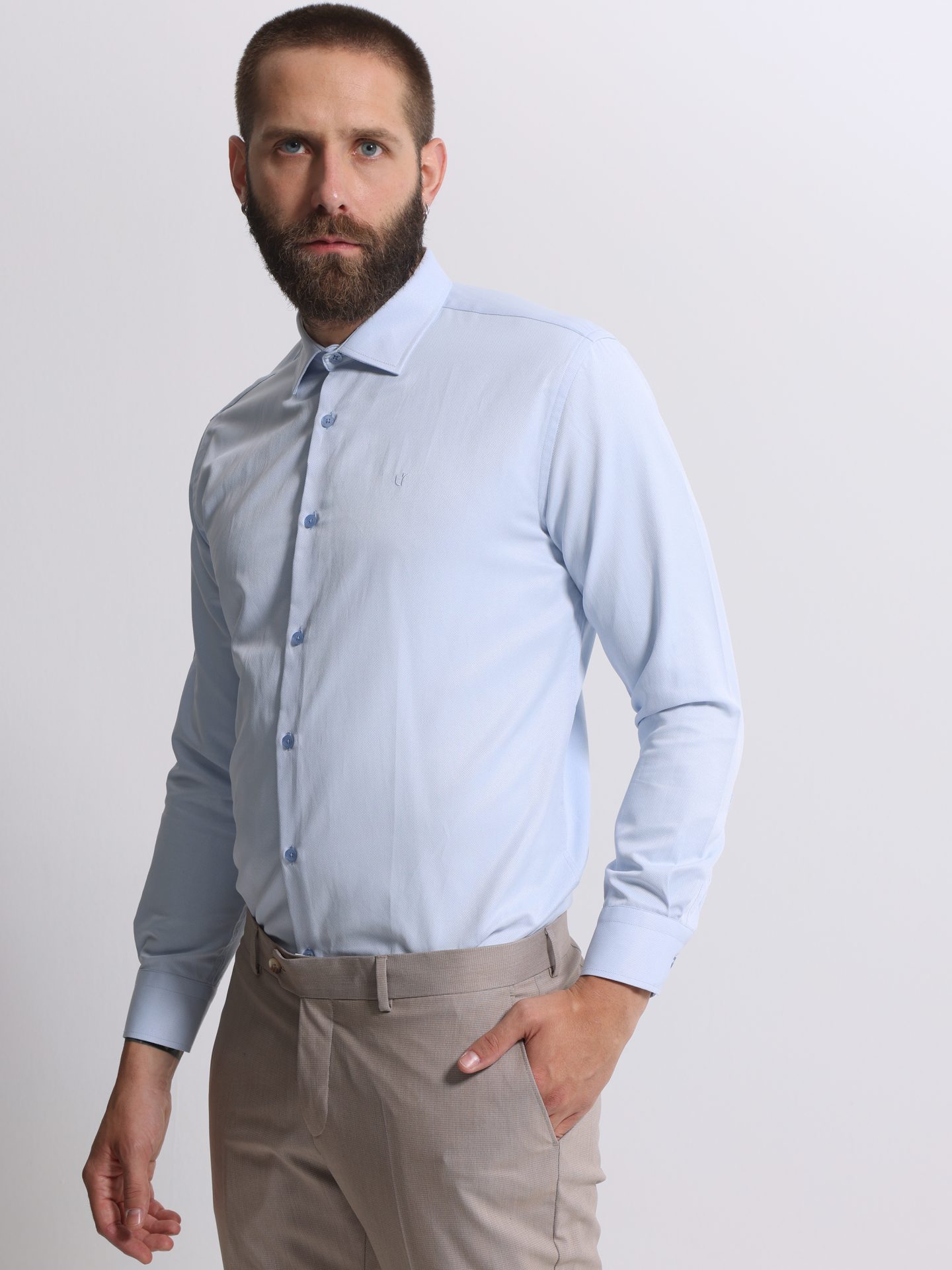 3k__33-8151_light_blue___z0489 Πουκάμισο Alice 33-8151 TAILOR-FIT Light Blue Φαρδιά γραμμή - Image 1