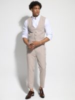 Ανδρικό Υφασμάτινο Γιλέκο LENON 9468 Μπεζ - Image 4