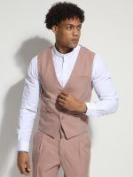 Ανδρικό Υφασμάτινο Γιλέκο LENON 9468 Dusty Pink - Image 2