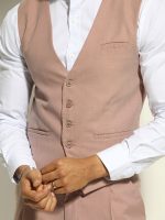 Ανδρικό Υφασμάτινο Γιλέκο LENON 9468 Dusty Pink