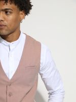 Ανδρικό Υφασμάτινο Γιλέκο LENON 9468 Dusty Pink - Image 5