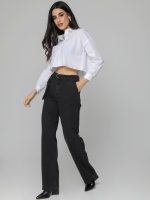 Γυναικείο Παντελόνι Jean Wide Legs CARLA Black 7728 - Image 3