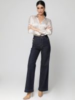 Παντελόνι Jean Με Κουμπάκια BARBARA Medium Fit 8353 Dark Blue