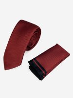 Ανδρική Γραβάτα Με Μαντηλάκι 33-6099 Red 10