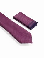 Ανδρική Γραβάτα Με Μαντηλάκι 33-6099 Magenta 1 - Image 2