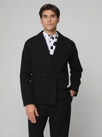 Ανδρικό Σακάκι Με Σταυρωτό Κούμπωμα ENZO 260-860 Μαύρο