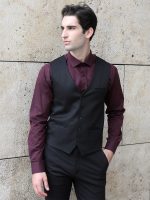 Πουκάμισο GENARO 33-7350 Μπορντό Slim-fit - Image 7