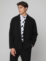 Ανδρικό Σακάκι Με Σταυρωτό Κούμπωμα ENZO 260-860 Μαύρο - Image 3