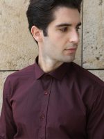 Πουκάμισο GENARO 33-7350 Μπορντό Slim-fit - Image 5