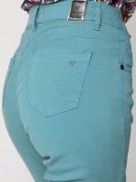 Γυναικείο Παντελόνι Medium Fit - Slim ZANET 8468 Πετρόλ - Image 4