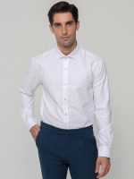 Πουκάμισο LONDON 33-7392 Λευκό Με Σχέδιο Slim-fit