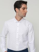 Πουκάμισο LONDON 33-7392 Λευκό Με Σχέδιο Slim-fit - Image 3