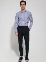 Ανδρικό Slim Ριγέ Πουκάμισο SILVANO 33-7401 Λευκό/Μπλε Slim-fit - Image 2
