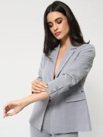 Γυναικείο Σακάκι Μονόκουμπο LINA 8841 Γκρι - Image 5