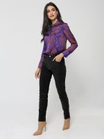 Γυναικείο Κοτλέ Παντελόνι High Fit NESS 7435 Μαύρο