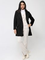 Γυναικείο Σταυρωτό Παλτό SONYA 8619 Μαύρο - Image 2