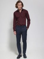 Πουκάμισο GENARO 33-7350 Μπορντό Slim-fit - Image 4