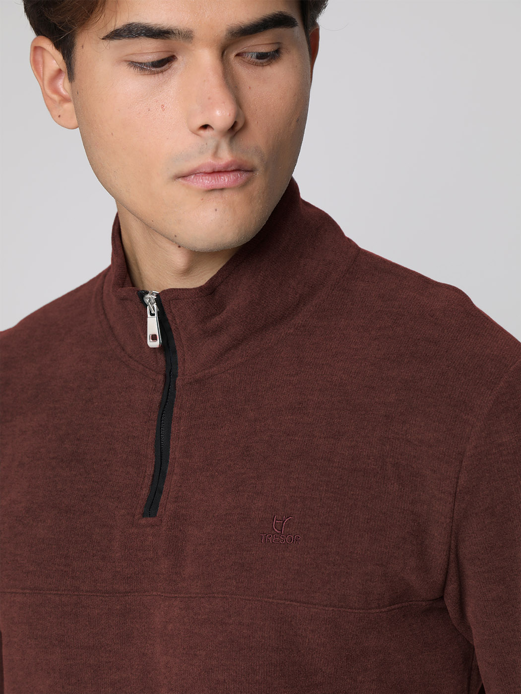 0375 copy Μπλούζα Με Μακρύ Μανίκι COLOMBOUS 206024 Μπορντό - Image 1