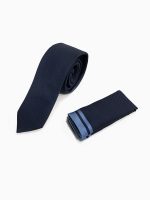 Ανδρική Γραβάτα Με Μαντηλάκι 33-6099 Dark Blue 4