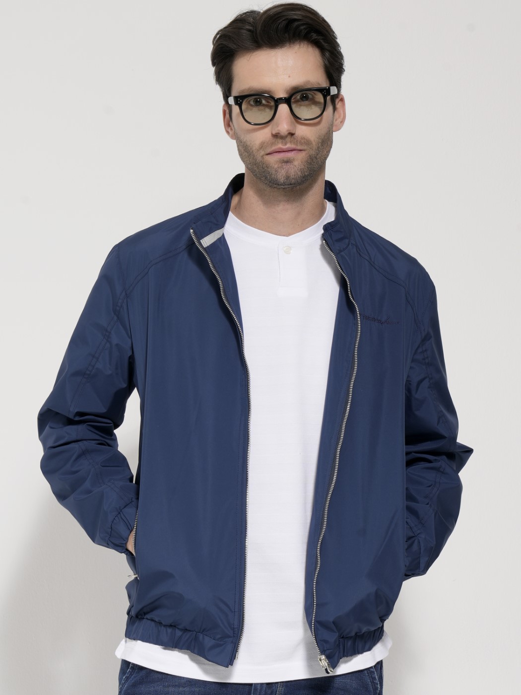 0348 Ανδρικό Λεπτό Μπουφάν Barney 2169 Μπλε - Image 1