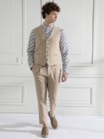 Ανδρικό Παντελόνι Με Πιέτες 7/8 Μattia 210-930 Sand - Image 5