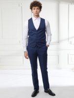 Ανδρικό Κοστούμι Με Γιλέκο Neri 280-50 Μπλε - Image 4