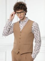 Ανδρικό Μοντέρνο Γιλέκο Mattia 220-930 Καμηλό