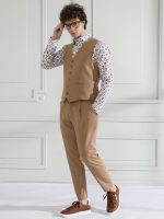 Ανδρικό Μοντέρνο Γιλέκο Mattia 220-930 Καμηλό - Image 3