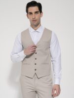 Ανδρικό Στιλάτο Γιλέκο Dack 9487 Μπεζ - Image 3