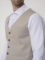 Ανδρικό Στιλάτο Γιλέκο Dack 9487 Μπεζ - Image 5