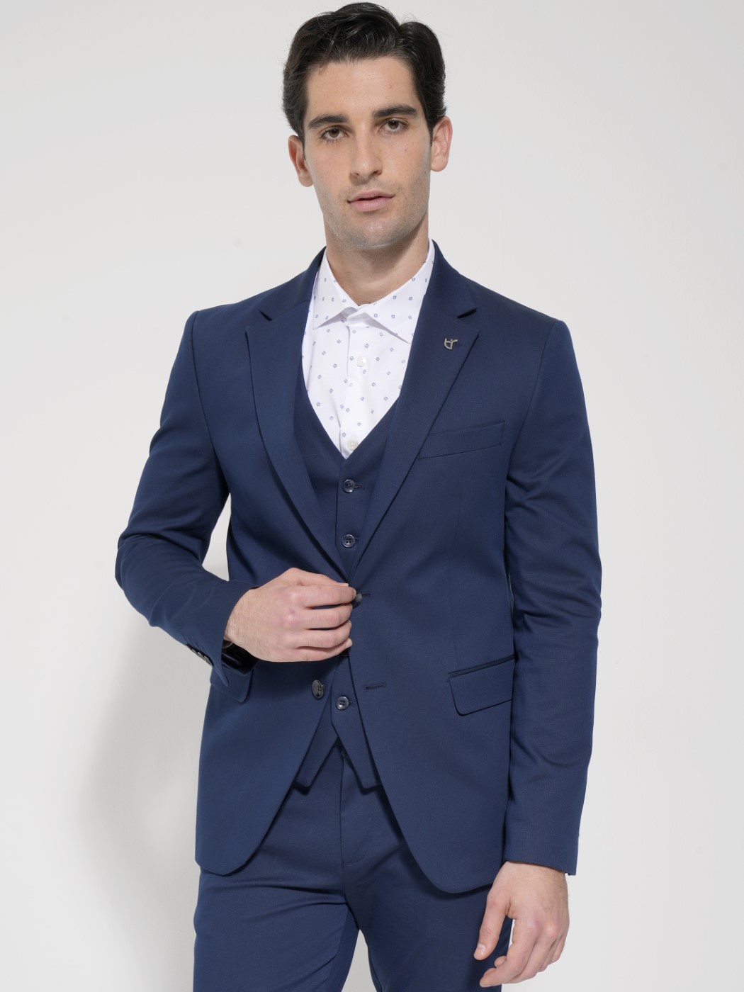 0095 Ανδρικό Σακάκι Δίκουμπο Angel 1483 Μπλε - Image 1
