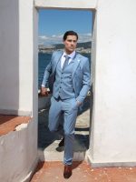 Ανδρικό Κοστούμι Με Γιλέκο Charis 33-1611 Light Blue - Image 3