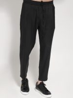 Παντελόνι Με Λάστιχο Στην Μέση Dario 4182 Μαύρο - Image 3