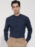 Πουκάμισο Λινό Με Μάο Γιακά Ardito 33-6112 Μπλε Slim Fit