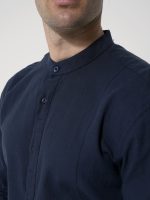 Πουκάμισο Λινό Με Μάο Γιακά Ardito 33-6112 Μπλε Slim Fit - Image 4