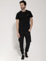 Ανδρικό Βαμβακερό Κοντομάνικο T-shirt Silvio 33-207030 Μαύρο - Image 2